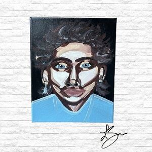 Original  “Abstract Boy” Acrylic Painting on Canvas